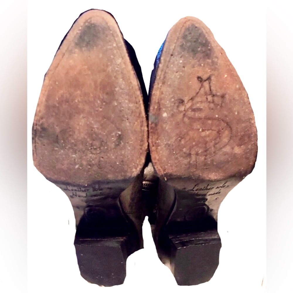 Free People Ash Astonian Butch Fringe Western Leather OTK Boots - Picture 11 of 12